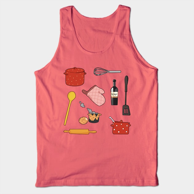 Cooking Set Tank Top by KewaleeTee